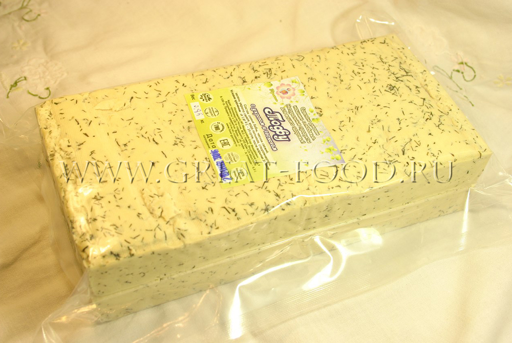 Тофу сыр с зеленью, 900 гр.